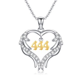 Grmdit 444 Necklace s925 Sterling Silver Angel Number Pendant Necklace 444 Jewelry Gifts for Women