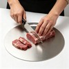 304 stainless steel cutting board mat, heavy-duty solid round double-sided