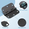 KNOBWELL 30 Pack of Door Hinges Matte Black - 3.5"