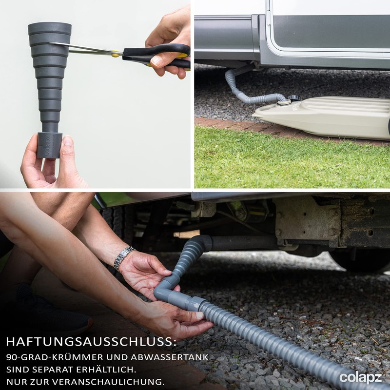 Colapz Caravan Accessories - Flexible Waste Collapsible and Extendable Caravan