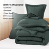 Bedsure Forest Green King Size Comforter Set - 7 Pieces