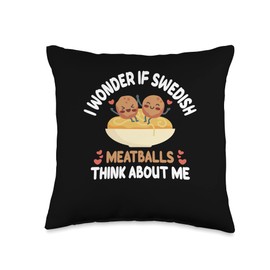 Swedish Meatballs - Funny Meatball Taster Meatball Fanatic Throw Pillow