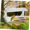 CORHAD Clear Window Bird Feeder with Suction Grip Outdoor Feeding