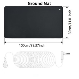 Grounding Mat with 4.6 m EU Cable, Grounding Mat for Bed and Feet, Grounding Bed Sheet for Anxiety, Pain, Inflammation, Earthing Mat for Better Sleep & Balance, Grounding Sheet (30 x 100 cm)