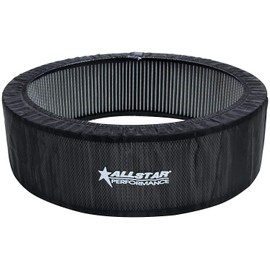 Allstar Performance Air Filter Wrap, Pre Filter, 14 in OD, 3 in Tall, Polyester, Black, Allstar 14 in Washable Filters, Each