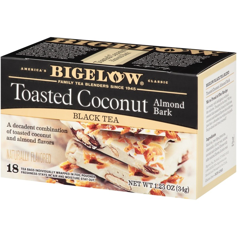 Bigelow Toasted Coconut Almond Bark 36 Tea Bags (2 boxes