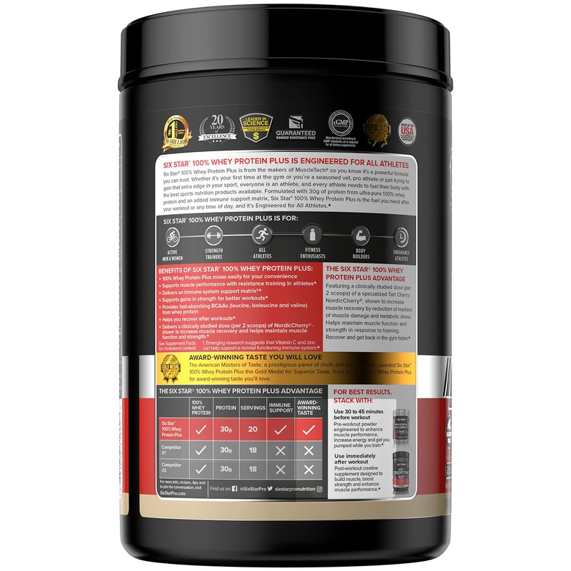 Whey Protein Powder + Immune Support | Six Star Whey