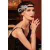 BABEYOND 1920s Flapper Headband Roaring 20s Great Gatsby Feather Headpiece