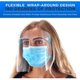 Protective Reusable Glasses Frame Face Visor. 80 Pack Protective Reusable Glasse Face Shield Visor From Droplets & Saliva