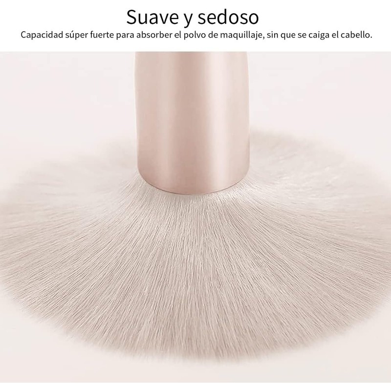 Set de Brochas RUGNADOO para Maquillaje, 8 Piezas Beige –