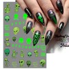 IDDFEVE Alien Nail Art Stickers - Glow in The Dark