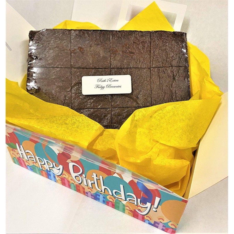 Ruth’s Original Extra Fudgy Brownies Birthday Box 1 Dozen –