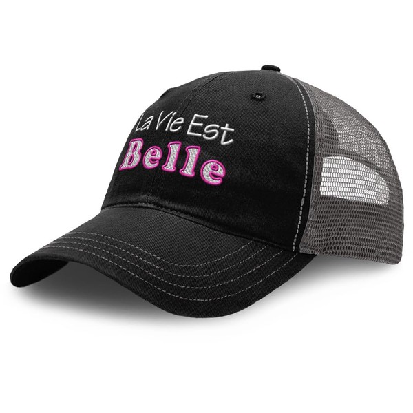 Richardson Trucker Mesh Hat La Vie Est Belle Cotton Dad
