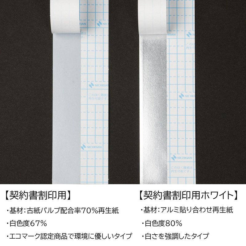 binding tape [Recycled] 25 m/M Width with 1 Roll [White (契印 For)]