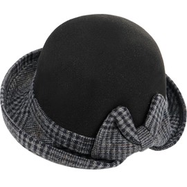 YeeHeen Fedora Cloche Hat Vintage Church Round Bowler Hats Bucket Hat for Women Black