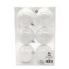 Plastic Christmas Bauble Diameter 8 cm White Decorative Bauble Christmas