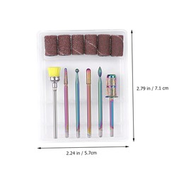 GANAZONO 1Set Tungsten Alloy Nail Grinding Head Tool for Polishing Machine Versatile Nail Drill Bits Set for Natural Artificial Nails for Beginners and Professionals