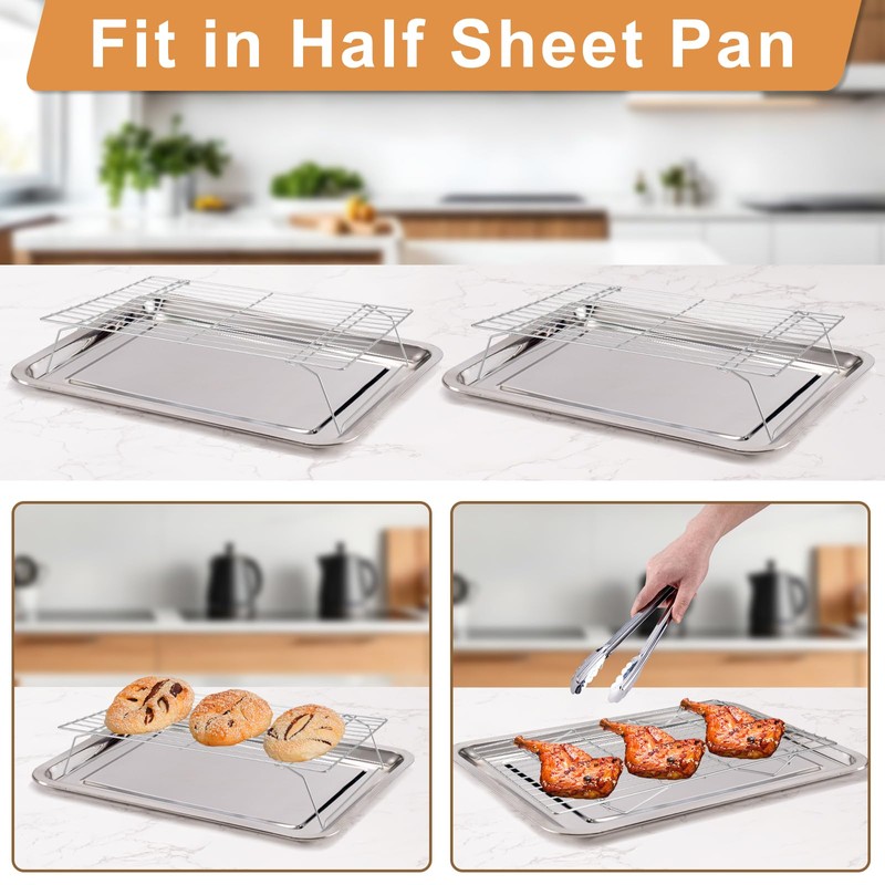 Cooling Rack for Baking 3 Tiers, 16" x 10" Cookie