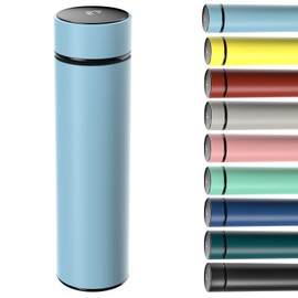 Homealexa 500 ml Thermos Flask, Vacuum Insulated Cup Water Bottle Made of 304 Stainless Steel, LED Touch Screen Temperature Display, Thermos Flask Water Bottle, Perfect for Home, Office, Travel,