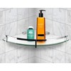 Mount-It! Glass Corner Shower Shelf for Bathroom, Wall Mounted with