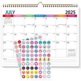 2025-2026 Wall Calendar, 18 Months Large Size 15X12 inch, Runs from July 2025 to December 2026, Perfect for Organizing for Office Home (White)