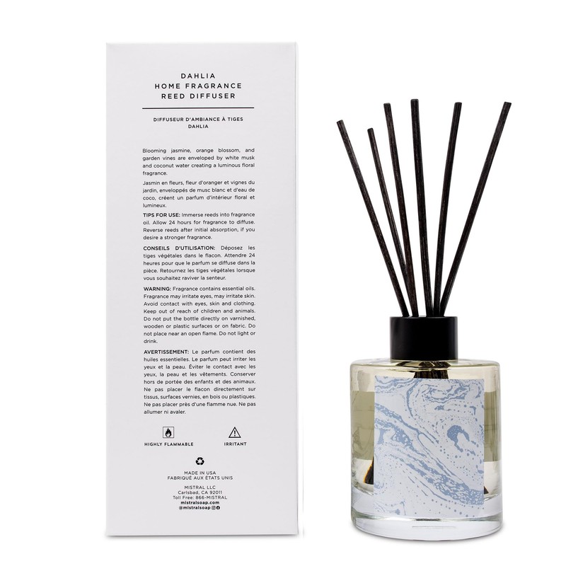 Mistral Marbles Home Fragrance Diffuser, Dahlia