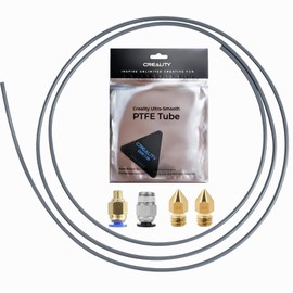 Creality Upgrade Ultra-Smooth PTFE Tubing 2M, 1.75mm Filament，Pneumatic Fittings and Extra Nozzles for Ender 3/3 Pro/5 CR-10 Series/10S/20/20 Pro