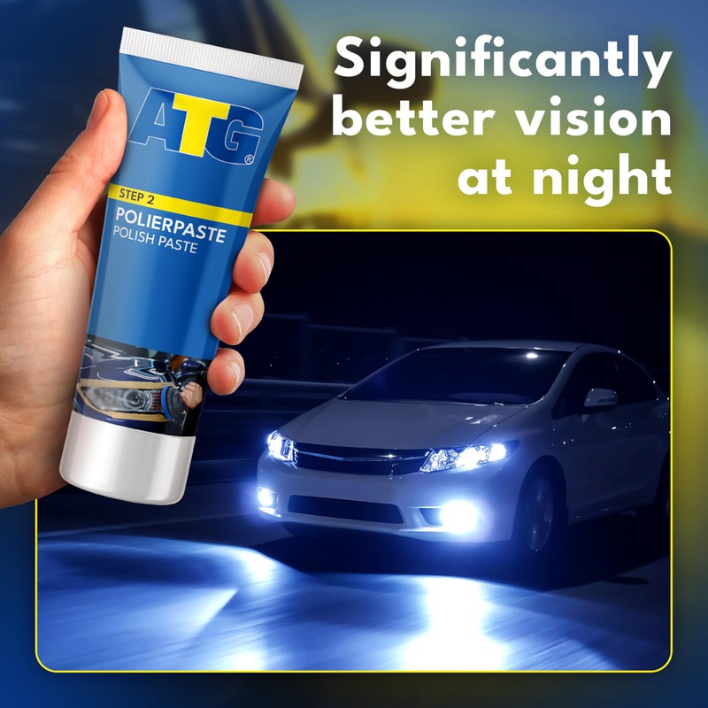 ATG Headlight restoration Kit - Universal Car headlight cleaner and