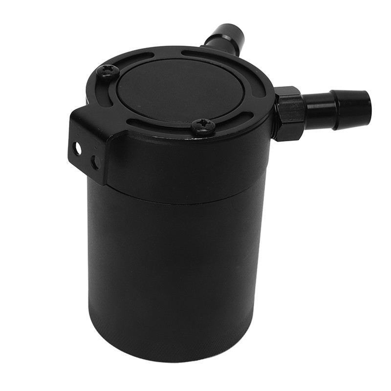 2 Port Oil Catch Can with Drain Valve 300ml Aluminum