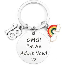 RTBXCOND 18th Birthday Gifts Keyring, Birthday Keychain Friend Birthday Gift Keychain 18th Birthday Gifts Teen Girls Daughter Women personality Keychains﻿