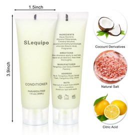 Travel Size Conditioner Bulk (1 fl oz, 30 Pack), Refreshing Hotel Conditioner, Mini and Small Size Conditioner Gel, Guest Hotel Toiletries in Bulk - Mini Conditioner, Clear Container