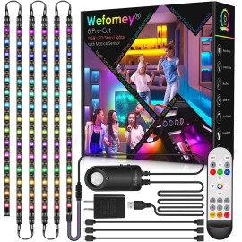 Wefomey 10Ft Rgb Led String Light Kit With Motion Sensor Music Sync Decor 180 Leds