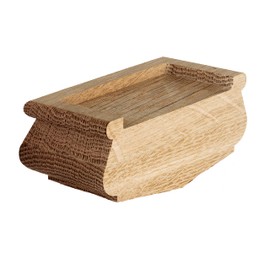 Blueprint Joinery Cambridge Oak Pyramid Newel Cap 120x58x50mm, Half Stair Newel Post Pyramid Cap 90mm, Recessed to Suit a 90mm x 43mm Newel (Half)