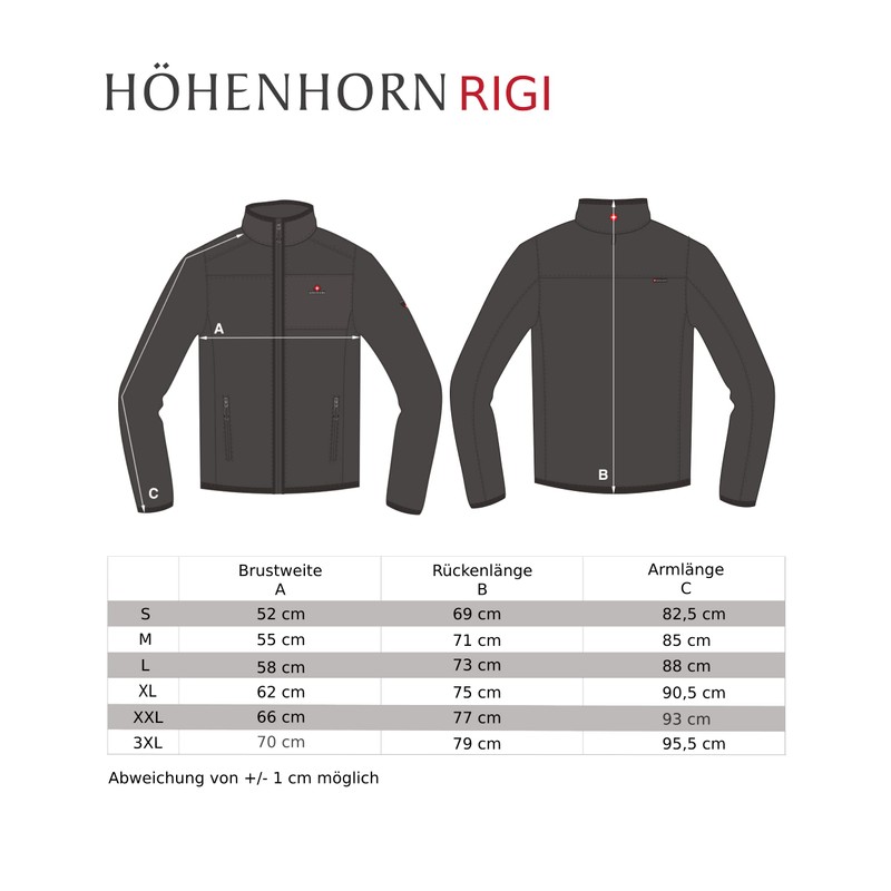 Höhenhorn Rigi Men's Rain Jacket Breathable for Men Weatherproof High-Quality