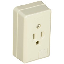 Toshiba Lighting & Technology DC1271EET W Exposed Outlet with Grounding Flat Ground Terminal