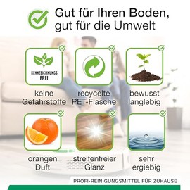 BiOHY Bodenreiniger f√ºr alle Wischroboter mit Orangenduft (3 x 1 Liter) | Schaumarm & Streifenfrei | Reinigungsmittel Konzentrat f√ºr alle B√∂den