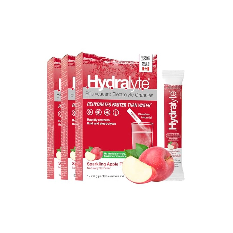 HydraLyte Electrolyte Powder, Low Sugar Electrolyte Packets Designed for Rapid