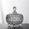 FOMIYES Crystal Glass Candy Jar, 760ml Candy Dish, Cookie Tin