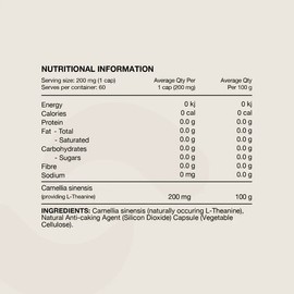Switch Nutrition L-Theanine From Green Tea 60 Caps