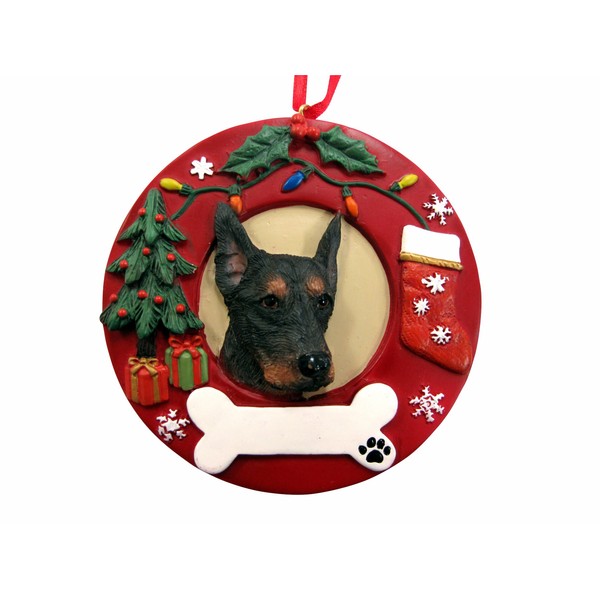 E&S Pets Doberman Pinscher Personalized Christmas Ornament