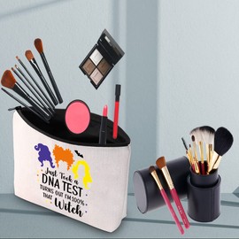 PWHAOO Witchy Vibes Cosmetic Bag Just Took a DNA Test Turns Out I'm 100% That Witch Cosmetic Bag Witch Lover Gift, Took a DNA Test B