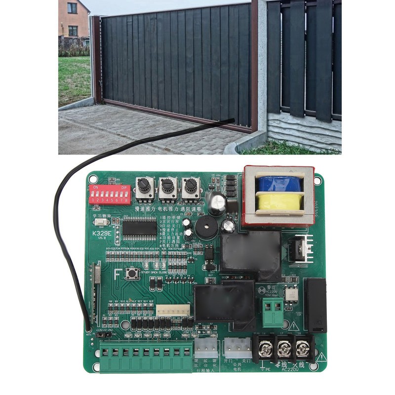 Sliding Gate Circuit Board with LED Indicators Slow Speed Sensitive