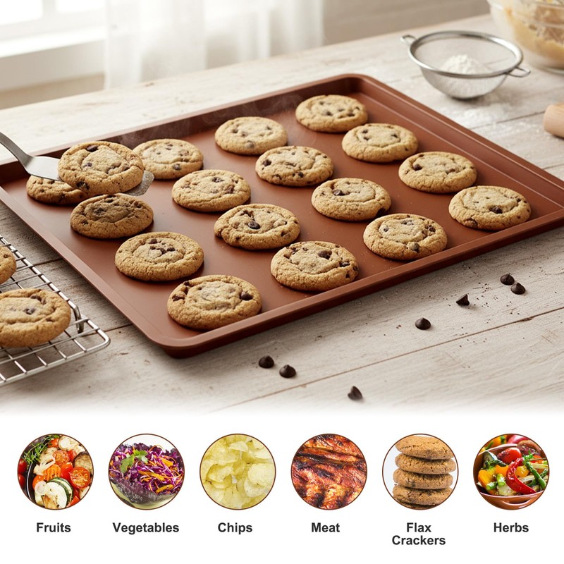 6 Pack Silicone Dehydrator Trays Compatible with Cosori CP267-FD, 12"
