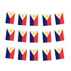 Philippines Flag Filipino Flag, Small String Philippines Flags Mini Filipino Flags Banner, Used for Party School Sports Events Patriotic Festival Decorations
