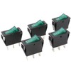 Heschen Rocker Switch ON-OFF SPST 3 Terminals Green Light 16A