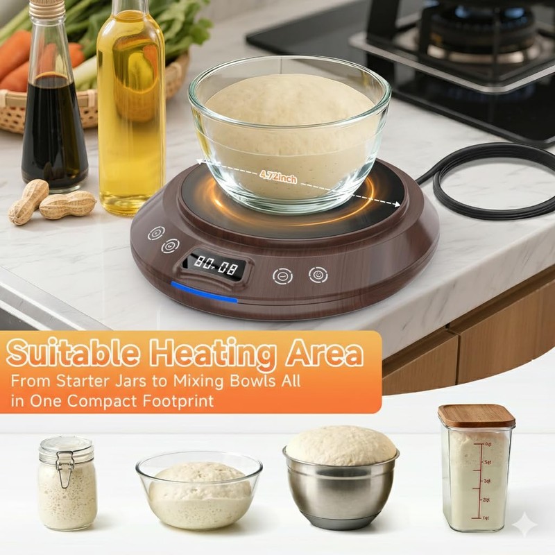 Sourdough Starter Warmer，2026 Upgrade Heating Plate, Bread Maker Machine Helper,