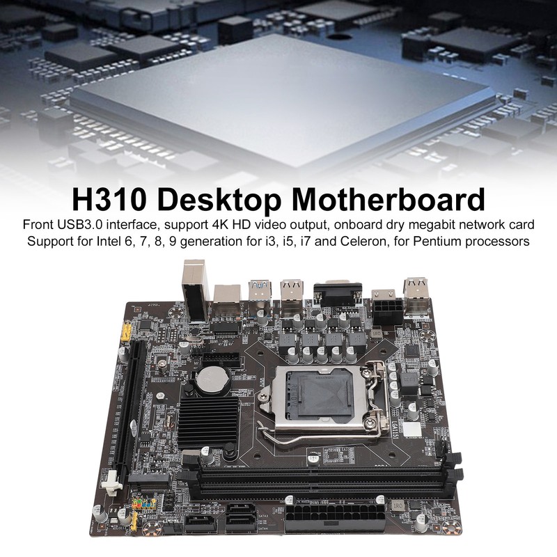 H310 Desktop Computer Motherboard Memory M.2 Interface PCIe X16 Gen