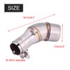 KIMISS Motorcycle Slip On Exhaust Middle Link Pipe Adapter Plug