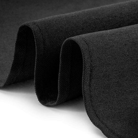 WedDecor 20 Inch Black Cotton Polyester Table Napkin for Home, Hotel, Dinning, Wedding, Banquet, Party, Events, Hemmed Edges Lightweight & Machine Washable, 10pcs
