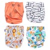 4 Packs Washable Baby Diapers Breathable Mesh Baby Cloth Nappy